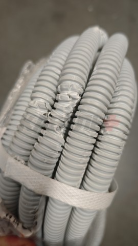 Труба гофрированная ПВХ легкая 350 Н серая с/з d16 мм (10м/уп) Промрукав