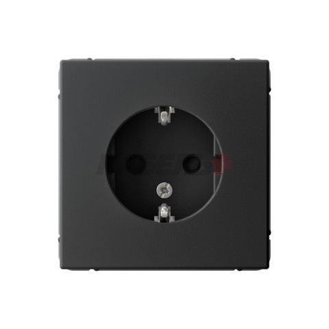 ARTGALLERY РОЗЕТКА с заземлением со шторками, 16А, механизм, КАРБОН