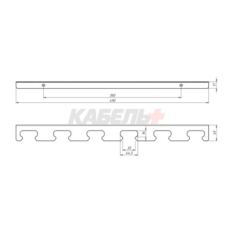 Держатель для ручного инструмента с гладкими ручками, настенный, черный REXANT