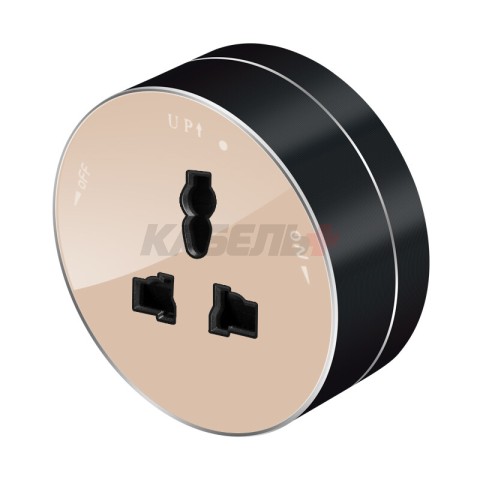 MULTITRACK Розетка универсальная круглая 13 А/250 В ПЕСОЧНЫЙ