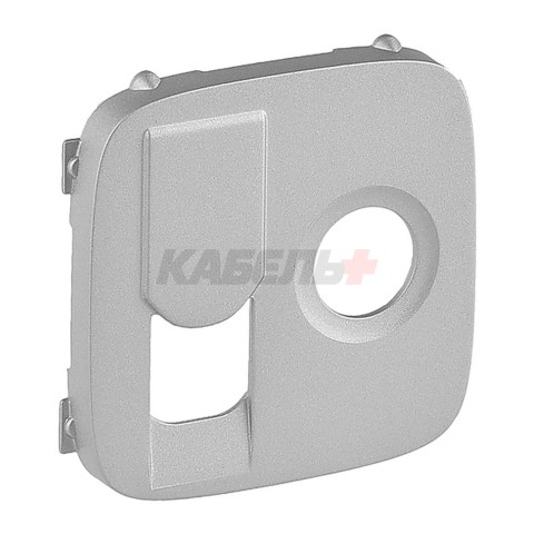 Valena Allure - Лицевая панель розетки TV-RJ45, алюминий