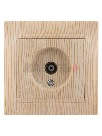 Розетка телевизионная простая (0-2400МГц, "мама") сосна "Лама" TDM