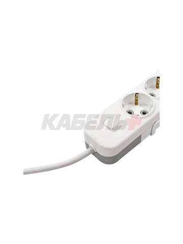 EL-BI,Myra,удлинитель 3гн3м с/з с выкл. белый,527-010203-322