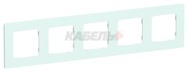 FLITE Рамка 5-местная РУ-5-К-ФлХЛ холодный лед IEK