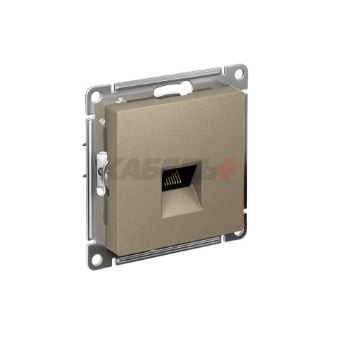 ATLASDESIGN РОЗЕТКА компьютерная RJ45 кат. 5e, механизм, ШАМПАНЬ