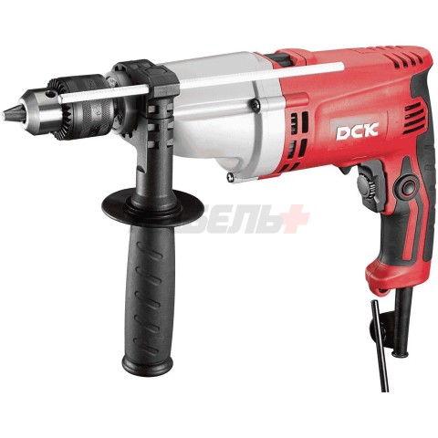 Дрель ударная DCK KZJ20, 720Вт, 2 скорости, рег.оборотов, ЗВП, реверс.