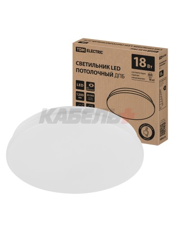Светильник LED потолочный ДПБ 01, 18 Вт, 6000 К, Классика, TDM
