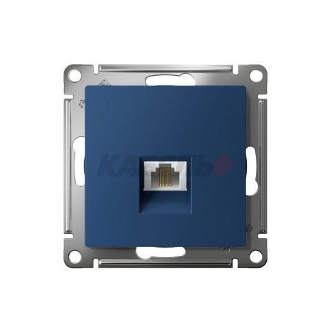 ATLASDESIGN РОЗЕТКА телефонная RJ11, механизм, АКВАМАРИН