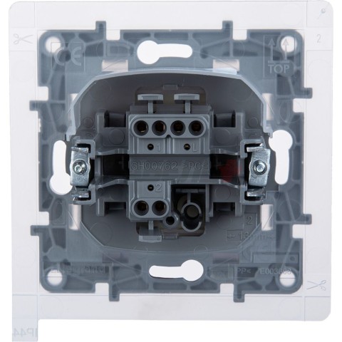 ETIKA Переключатель 1-клавишный схема 6 10АХ IP44 безвинтовые зажимы слоновая кость