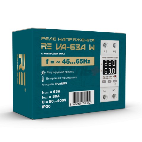 Реле напряжения/тока RE VA-63A W