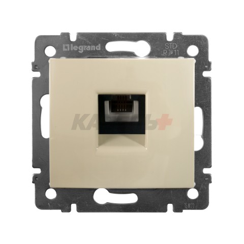 VALENA Розетка телефонная RJ11 слоновая кость