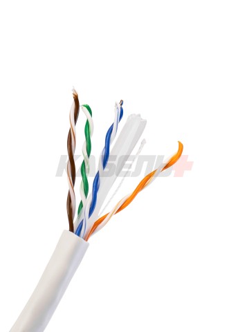 Витая пара U/UTP, CAT 6, ZH нг(А)-HF, 4PR, 23AWG, INDOOR, SOLID, серый, 305 м, REXANT