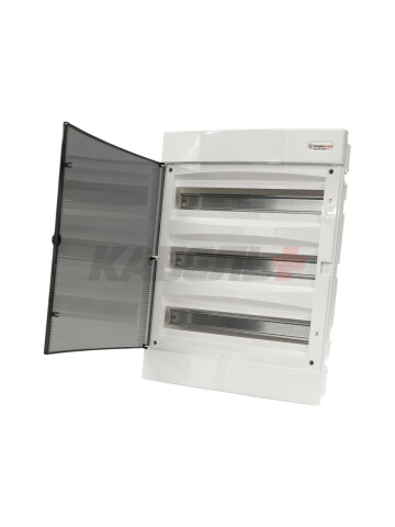 U3x18C, Щит встраиваемый, 3 ряда, 54 мод., прозрач. дверца, IP40
