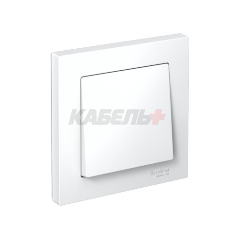 ATLASDESIGN 1-клавишный ВЫКЛЮЧАТЕЛЬ, сх.1, 10АХ, в сборе, быстрозажим. клем., БЕЛЫЙ