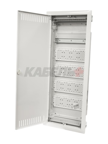 Щит скрытой установки Multimedia, (881х348х89) IP-30 // Hager - Volta (Белая дверь с перфорацией)