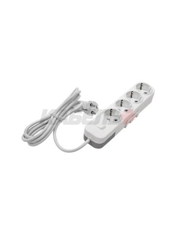 EL-BI,Myra,удлинитель 4гн2м с/з с выкл. белый,527-010202-412