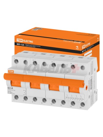 Модульный переключатель трехпозиционный МП-125 4P 63А TDM