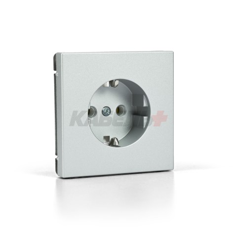 ARTGALLERY РОЗЕТКА с заземлением, 16А, механизм, быстрозажим. клем., АЛЮМИНИЙ