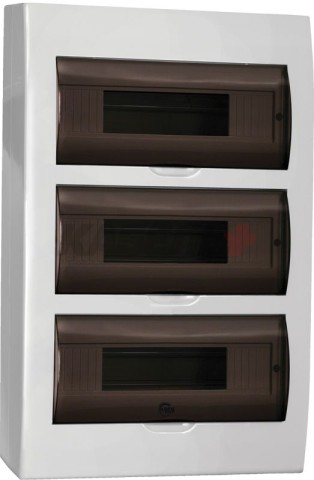 Корпус пластиковый ЩРН-П-36 черн. прозр. дверь IP41 GENERICA