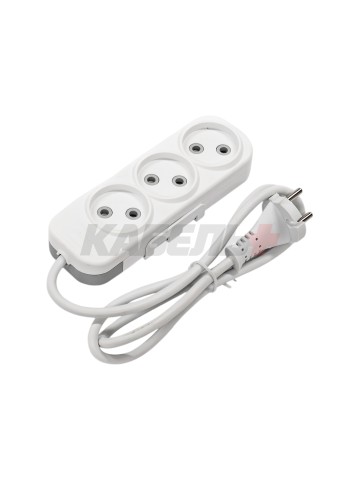 EL-BI,Myra,удлинитель 3гн1м б/з белый,527-110201-360