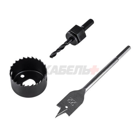 Набор для установки врезных замков, 22 мм/48 мм (перовое сверло/кольцевая пила) KRANZ