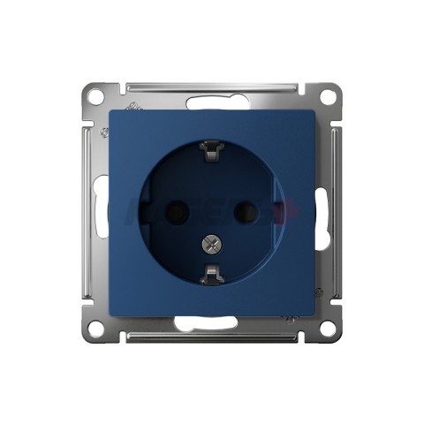 ATLASDESIGN РОЗЕТКА с заземлением со шторками, 16А, механизм, АКВАМАРИН