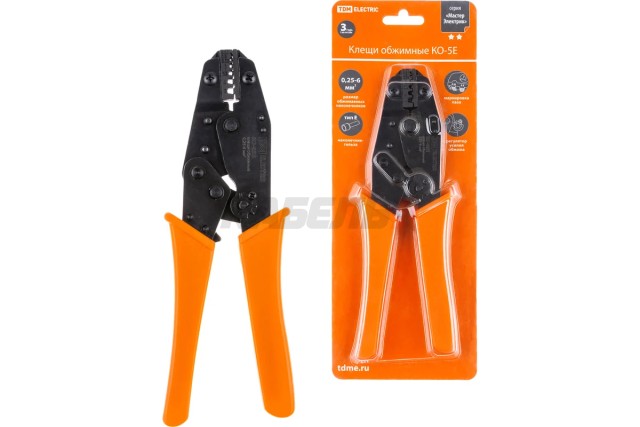 Клещи обжимные КО-5Е 0,25-6мм TDM