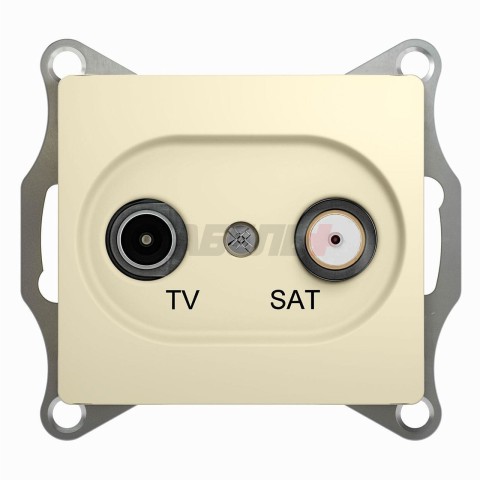 Розетка TV-SAT оконечная 1DB Schneider Electric Glossa GSL000297 Бежевый