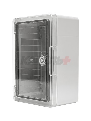 ПАНЕЛЬ ABS С ПЛАСТИКОВОЙ ПРОЗРАЧНОЙ КРЫШКОЙ 20X30X13