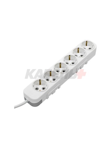 EL-BI,Myra,удлинитель 6гн5м с/з белый,527-010205-621