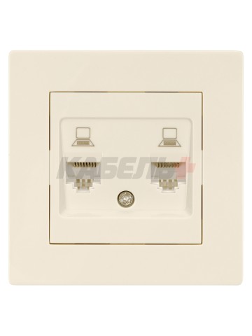 Розетка компьютерная двойная RJ45 сл.кость "Сенеж" TDM