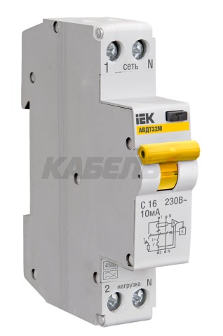 KARAT Дифавтомат АВДТ 32 B25 10мА тип A IEK