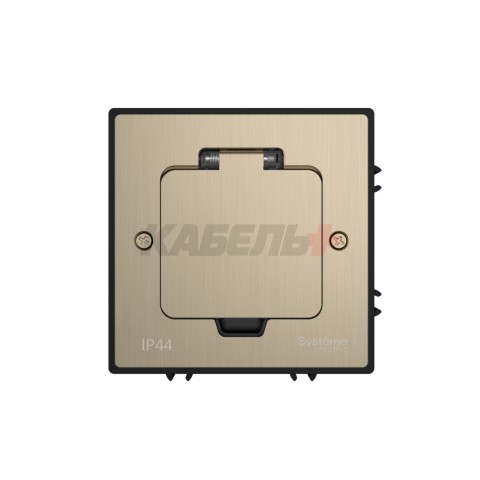 MultiDesk Лючок на 2 модуля IP44 с монтажной коробкой для бетонных полов НИКЕЛЬ, тип MDK20