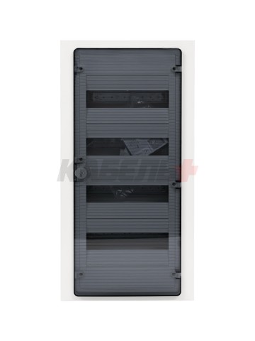 Щит скрытой установки 48 мест, винтовые клеммы, (652х318х72), IP-40 // Hager - Golf (Прозрачная матовая дверь)