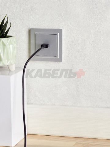 BRITE Розетка HDMI РHDMI-0-БрА алюминий IEK
