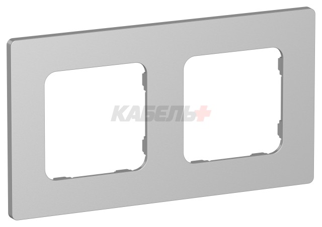 FLITE Рамка 2-местная РУ-2-К-ФлА алюминий IEK