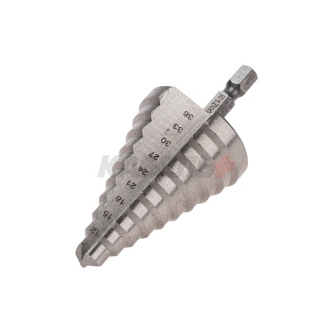 Сверло по металлу ступенчатое 9,0-36,0мм, 110мм, 62 HRC KRANZ