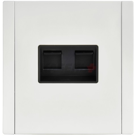 FORTE&PIANO Розетка компьютерная двойная RJ45 кат.5E FP233M металл белый IEK