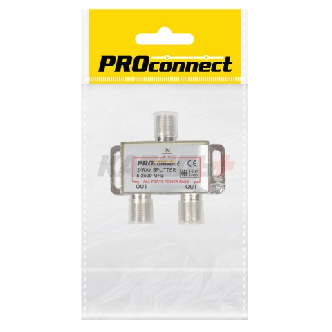 Делитель ТВх2 под F-разъем, 5-2500МГц СПУТНИК REXANT