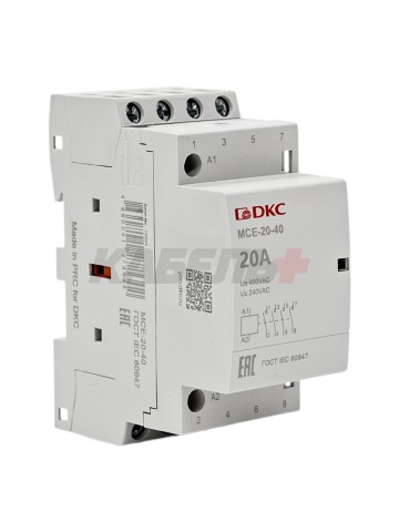Контактор модульный YON max типа MCE, 4P, 20A, 240В, 4НО DKC