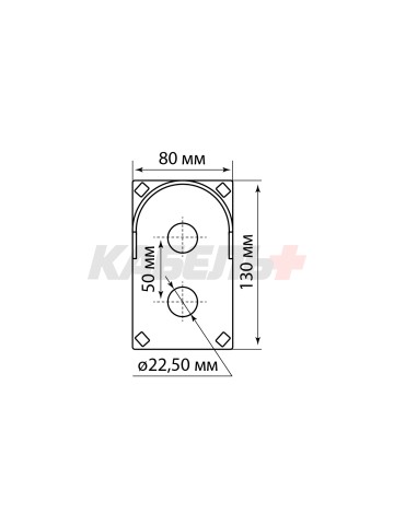 Корпус КП102 c козырьком для кнопок, 2 места, ABS желтый, IP66 TDM