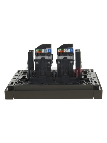 FORTE&PIANO Розетка компьютерная двойная RJ45 кат.5E FP333 серый IEK