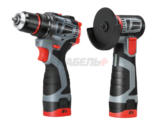 Аккумуляторный бесщеточный НАБОР 2в1 ProfiSet 2B16 (Li-ion 2шт, 2.0Ач, З/У, в кейсе, E0210, E0245)