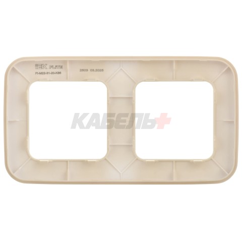 FLITE Рамка 2-местная РУ-2-А-ФлСл сливочный IEK