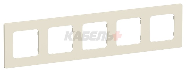 FLITE Рамка 5-местная РУ-5-К-ФлСл сливочный IEK