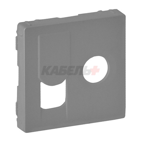 Valena Life - Лицевая панель розетки TV-RJ45, алюминий