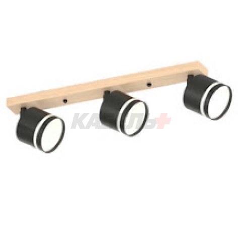 Светильник X4504/3 черный/дерево