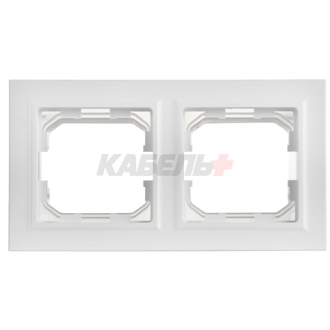 BRITE Рамка 2-местная IP44 РУ-2-БрАБ-44 арктический белый IEK