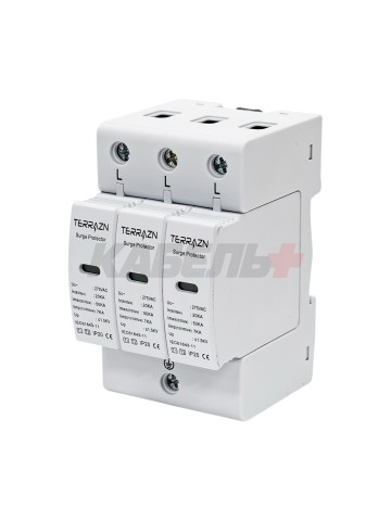 УЗИП/SPD-T1T2-3P, AC275V, 7KA(10/350us), 20-50KA(8/20)us Up<1,5KV
