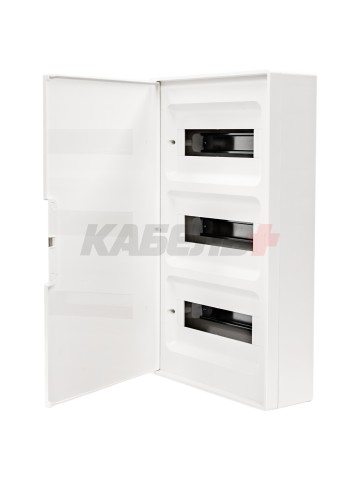 Щиток 36 мод настенный FRAME, белый, с белой дверцей, с 4 шинами PEN (2шт на 8 отв. и 2шт на 10отв.) DKC